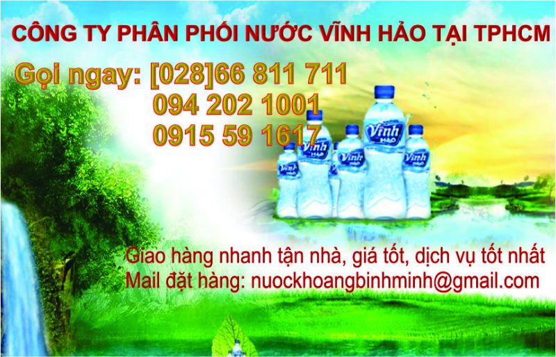 Đại lý nước khoáng Vĩnh Hảo quận Gò Vấp 